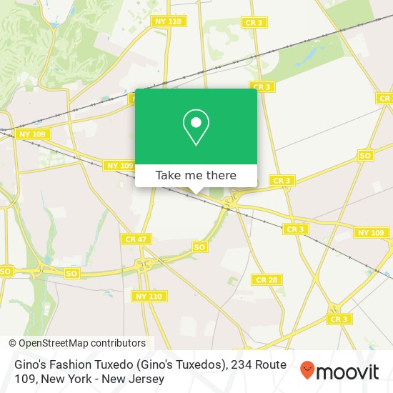 Mapa de Gino's Fashion Tuxedo (Gino's Tuxedos), 234 Route 109