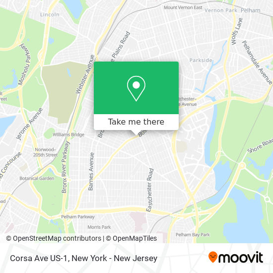 Corsa Ave US-1 map