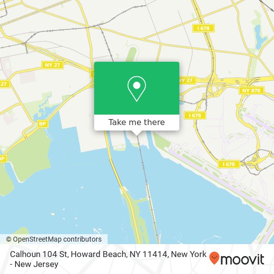 Mapa de Calhoun 104 St, Howard Beach, NY 11414