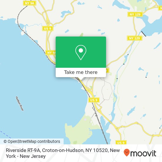 Mapa de Riverside RT-9A, Croton-on-Hudson, NY 10520