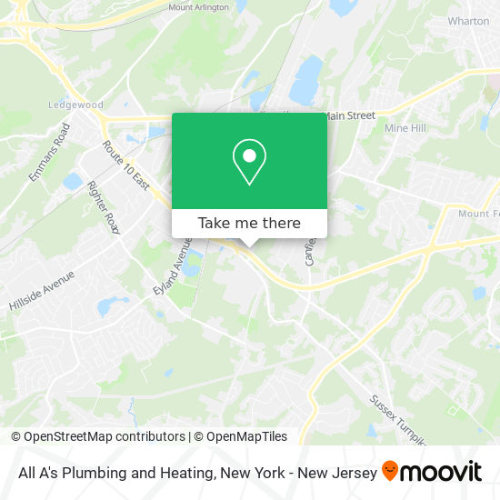 All A's Plumbing and Heating map