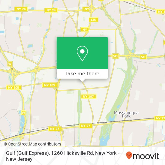 Gulf (Gulf Express), 1260 Hicksville Rd map