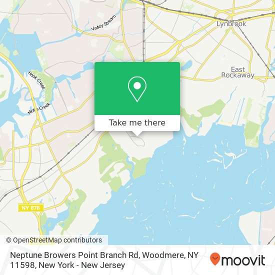 Mapa de Neptune Browers Point Branch Rd, Woodmere, NY 11598