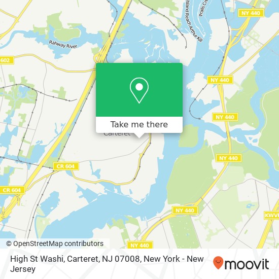 Mapa de High St Washi, Carteret, NJ 07008