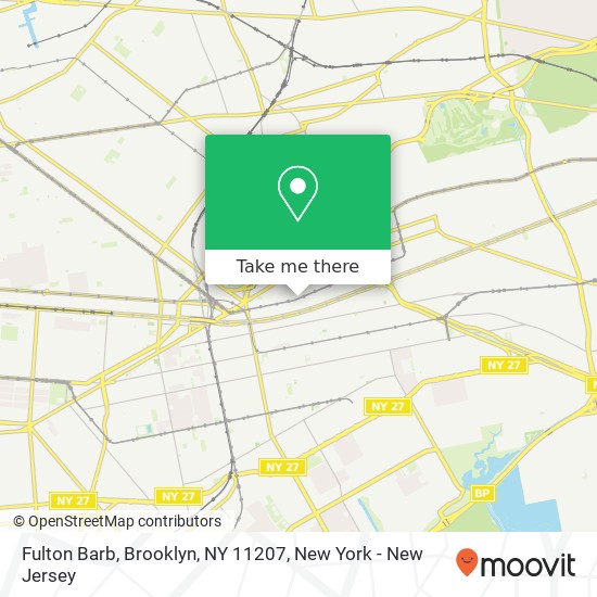 Mapa de Fulton Barb, Brooklyn, NY 11207