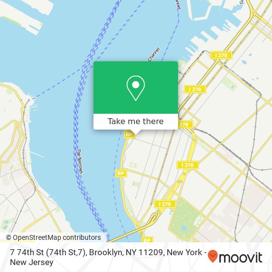 Mapa de 7 74th St (74th St,7), Brooklyn, NY 11209