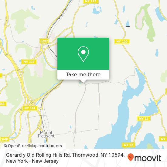 Mapa de Gerard y Old Rolling Hills Rd, Thornwood, NY 10594