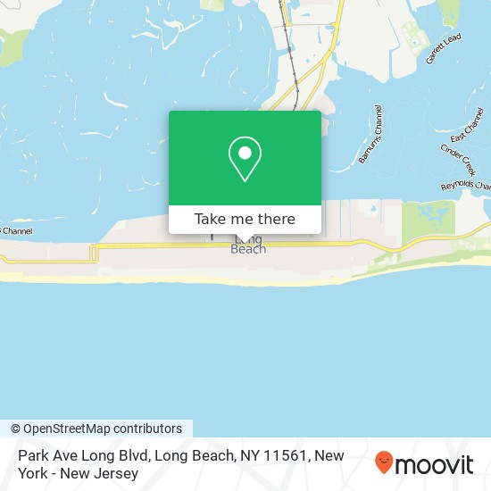 Mapa de Park Ave Long Blvd, Long Beach, NY 11561