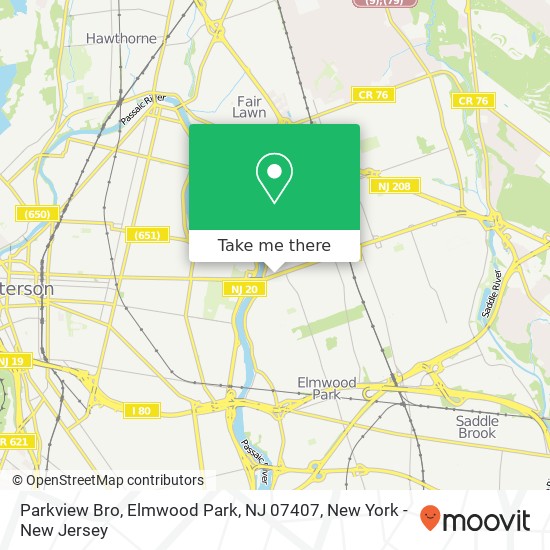 Mapa de Parkview Bro, Elmwood Park, NJ 07407