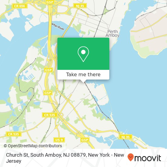 Mapa de Church St, South Amboy, NJ 08879