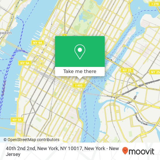 Mapa de 40th 2nd 2nd, New York, NY 10017