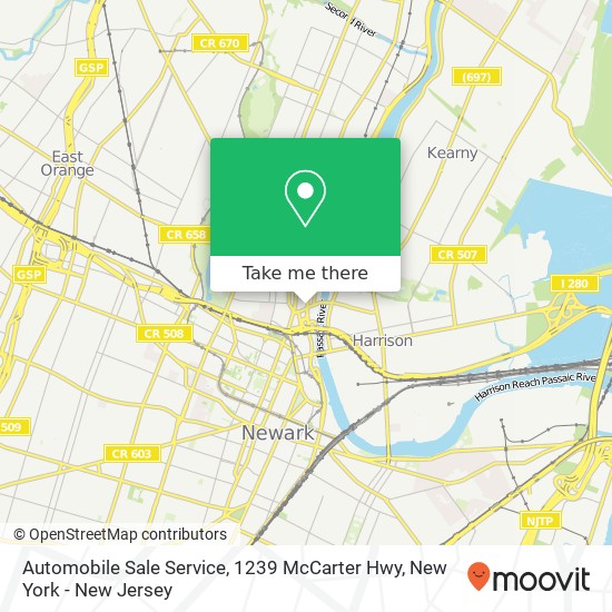 Mapa de Automobile Sale Service, 1239 McCarter Hwy