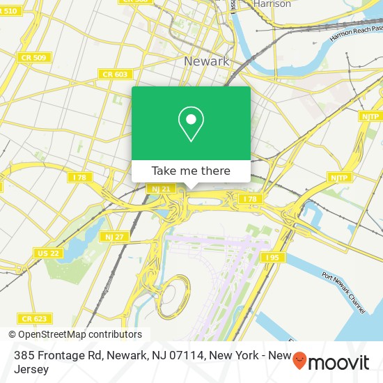 385 Frontage Rd, Newark, NJ 07114 map