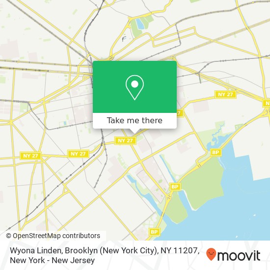 Mapa de Wyona Linden, Brooklyn (New York City), NY 11207