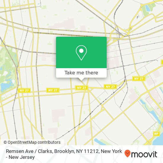 Mapa de Remsen Ave / Clarks, Brooklyn, NY 11212