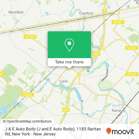 J & E Auto Body (J and E Auto Body), 1183 Raritan Rd map
