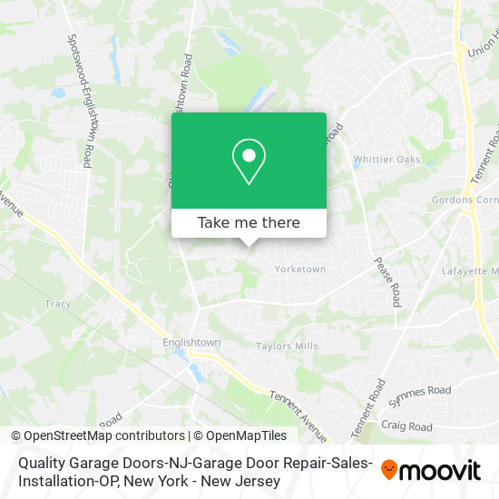 Quality Garage Doors-NJ-Garage Door Repair-Sales-Installation-OP map