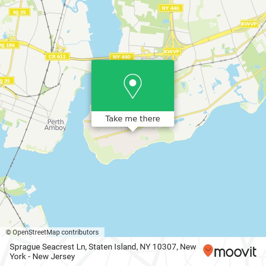 Mapa de Sprague Seacrest Ln, Staten Island, NY 10307