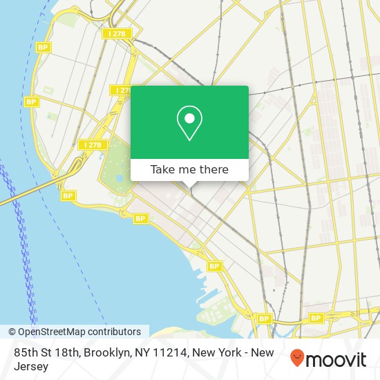 Mapa de 85th St 18th, Brooklyn, NY 11214