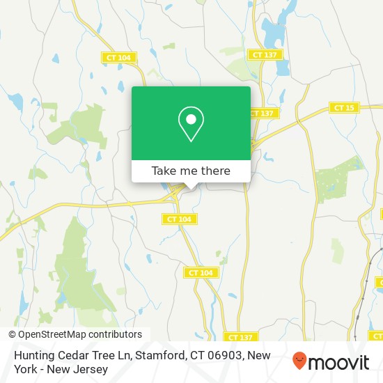 Mapa de Hunting Cedar Tree Ln, Stamford, CT 06903