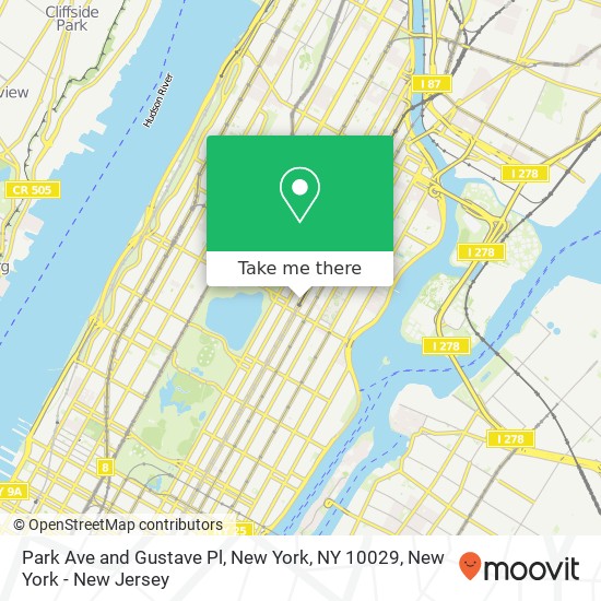 Mapa de Park Ave and Gustave Pl, New York, NY 10029