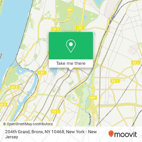 204th Grand, Bronx, NY 10468 map