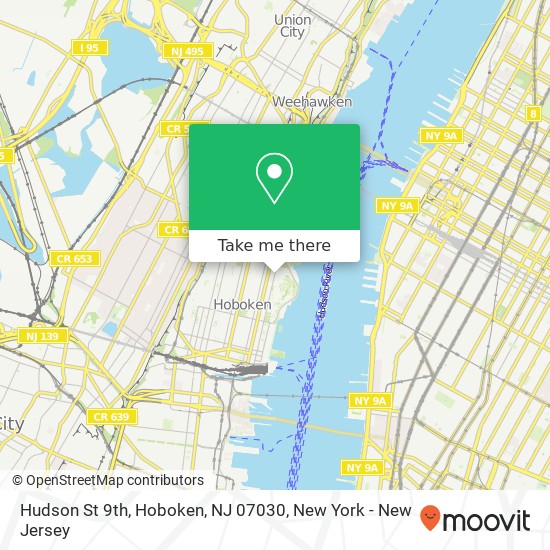 Hudson St 9th, Hoboken, NJ 07030 map