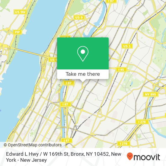 Mapa de Edward L Hwy / W 169th St, Bronx, NY 10452