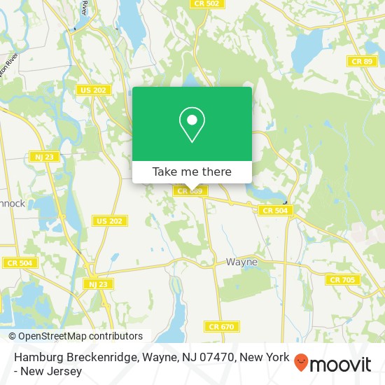 Hamburg Breckenridge, Wayne, NJ 07470 map