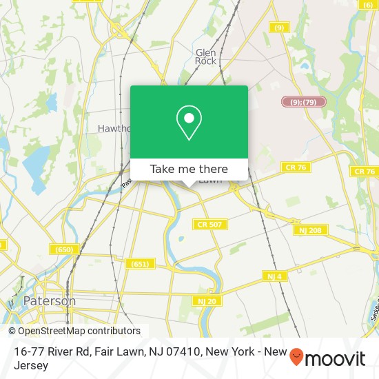 Mapa de 16-77 River Rd, Fair Lawn, NJ 07410