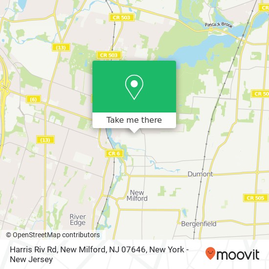 Mapa de Harris Riv Rd, New Milford, NJ 07646