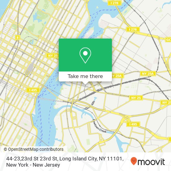 Mapa de 44-23,23rd St 23rd St, Long Island City, NY 11101