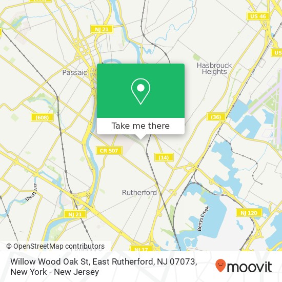 Willow Wood Oak St, East Rutherford, NJ 07073 map