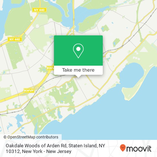 Mapa de Oakdale Woods of Arden Rd, Staten Island, NY 10312