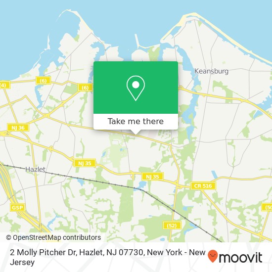 2 Molly Pitcher Dr, Hazlet, NJ 07730 map