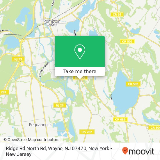 Ridge Rd North Rd, Wayne, NJ 07470 map