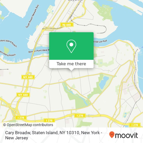 Mapa de Cary Broadw, Staten Island, NY 10310