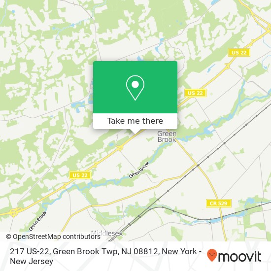 Mapa de 217 US-22, Green Brook Twp, NJ 08812
