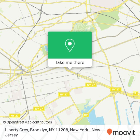 Mapa de Liberty Cres, Brooklyn, NY 11208