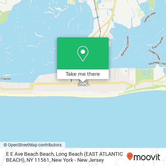 Mapa de E E Ave Beach Beach, Long Beach (EAST ATLANTIC BEACH), NY 11561