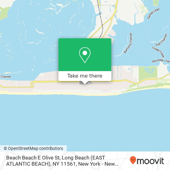 Mapa de Beach Beach E Olive St, Long Beach (EAST ATLANTIC BEACH), NY 11561