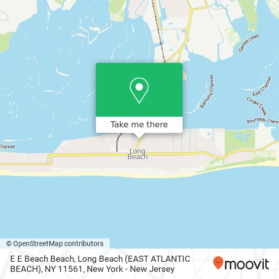 Mapa de E E Beach Beach, Long Beach (EAST ATLANTIC BEACH), NY 11561
