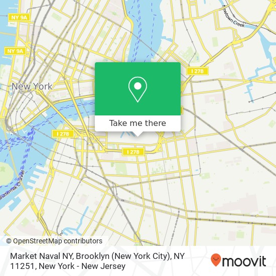 Mapa de Market Naval NY, Brooklyn (New York City), NY 11251