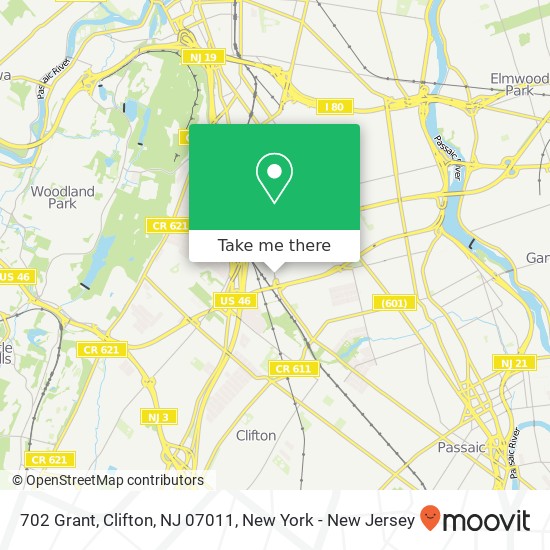 702 Grant, Clifton, NJ 07011 map