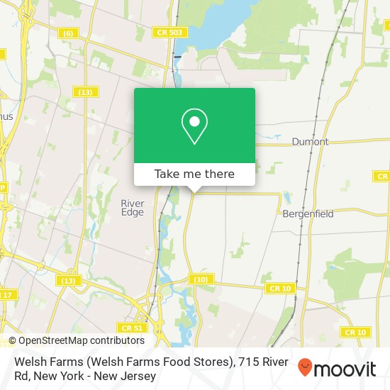 Mapa de Welsh Farms (Welsh Farms Food Stores), 715 River Rd