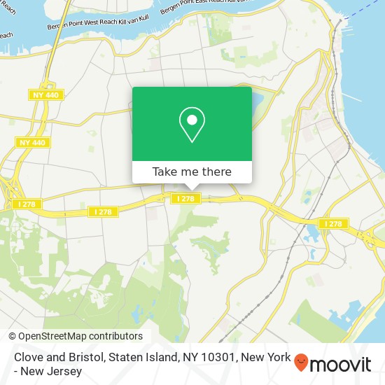 Clove and Bristol, Staten Island, NY 10301 map