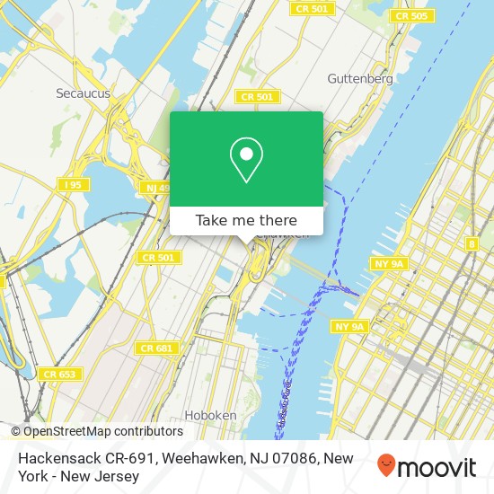 Hackensack CR-691, Weehawken, NJ 07086 map