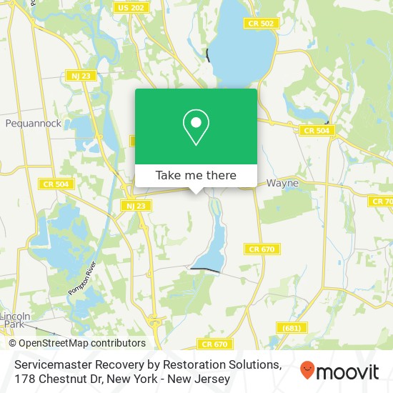 Mapa de Servicemaster Recovery by Restoration Solutions, 178 Chestnut Dr