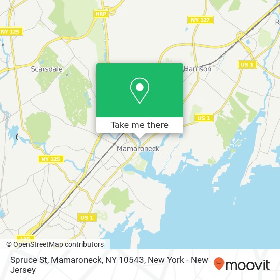Spruce St, Mamaroneck, NY 10543 map