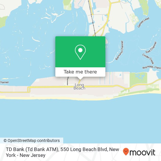 Mapa de TD Bank (Td Bank ATM), 550 Long Beach Blvd